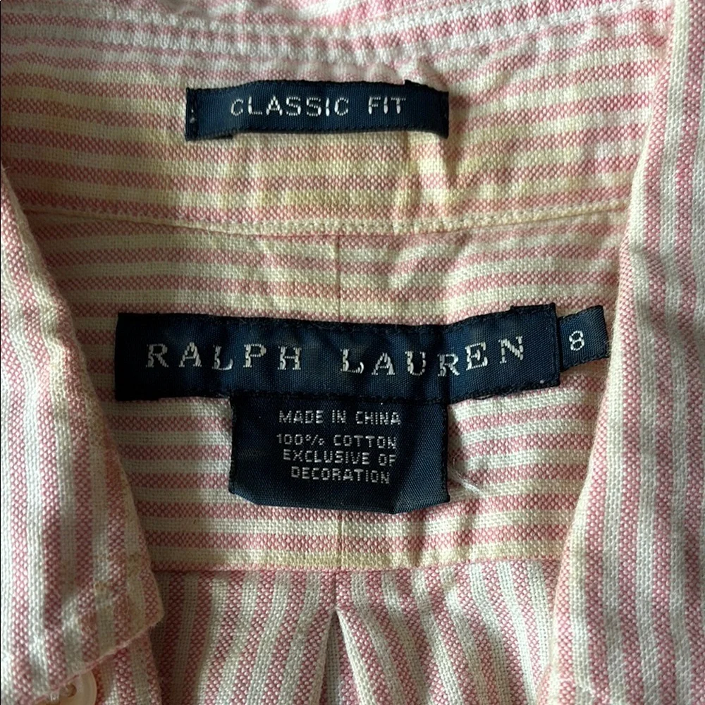 Ralph Lauren Pink Striped Shirt - Picture 2 of 6